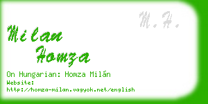 milan homza business card